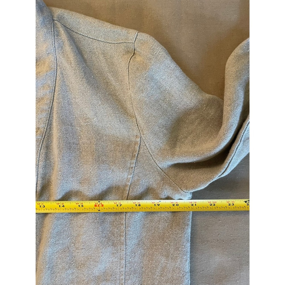 Eileen Fisher Organic Linen Blazer Sz M/L Cream Neutral Minimalist Quiet Luxury - Picture 3 of 7